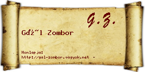 Gál Zombor névjegykártya